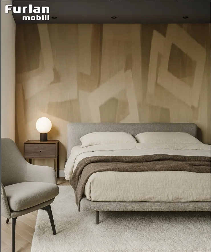 Camera da letto arredata da Furlan Mobili con stile e interior design a Treviso